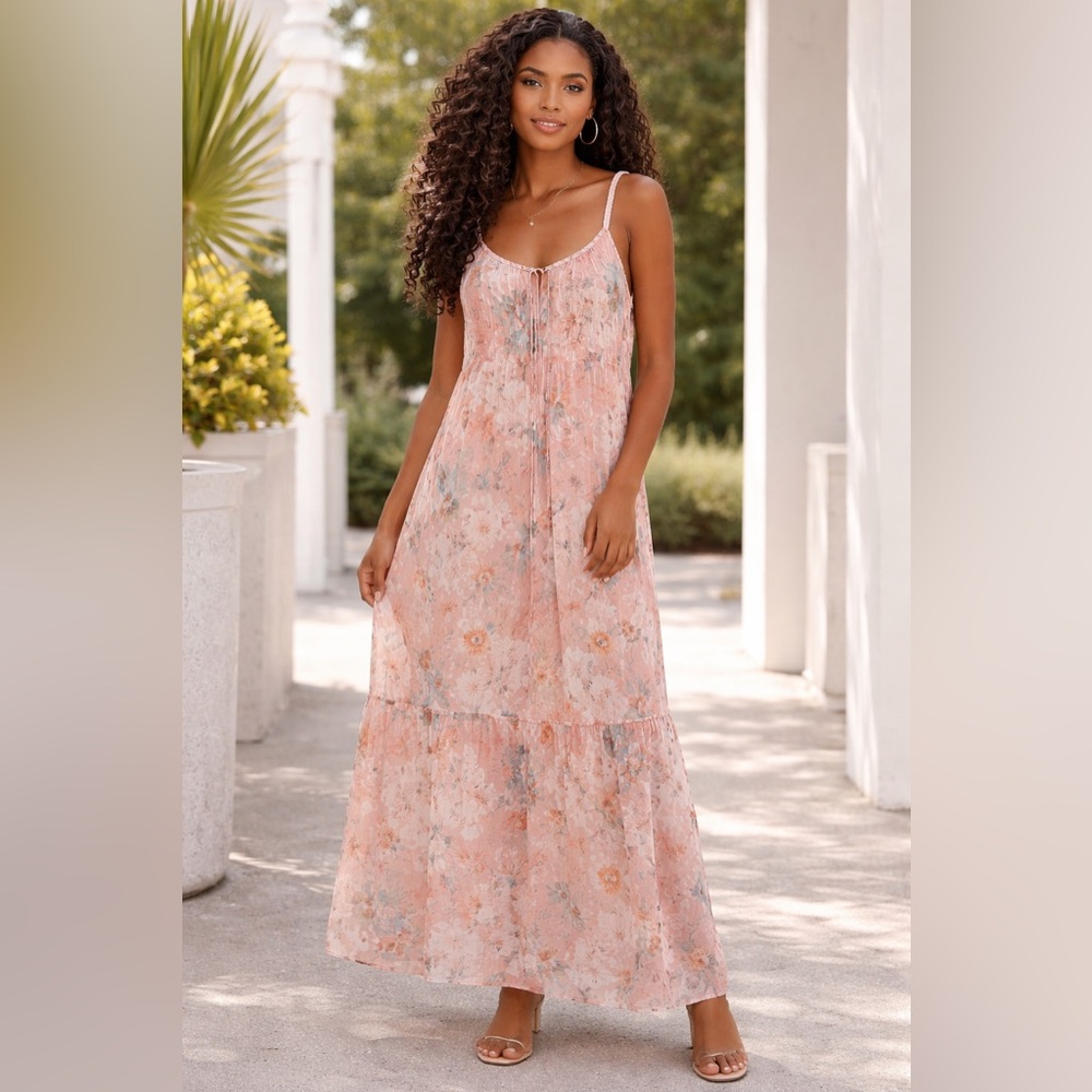 Elena Baldi silk blend maxi dress
